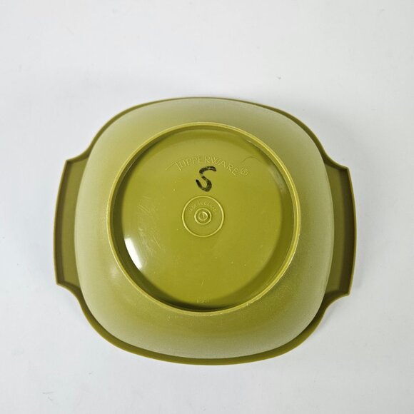 VTG Tupperware Servalier Bowl 858-1 W/ Lid 859-1 Avocado Green Made In Canada - Picture 7 of 13